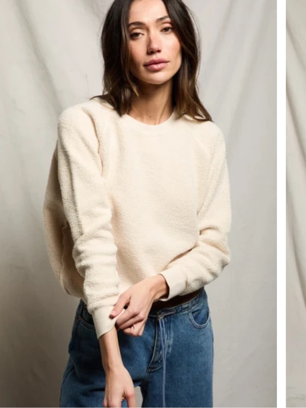 Perfect white tee ziggy sweatshirt in sugar XL